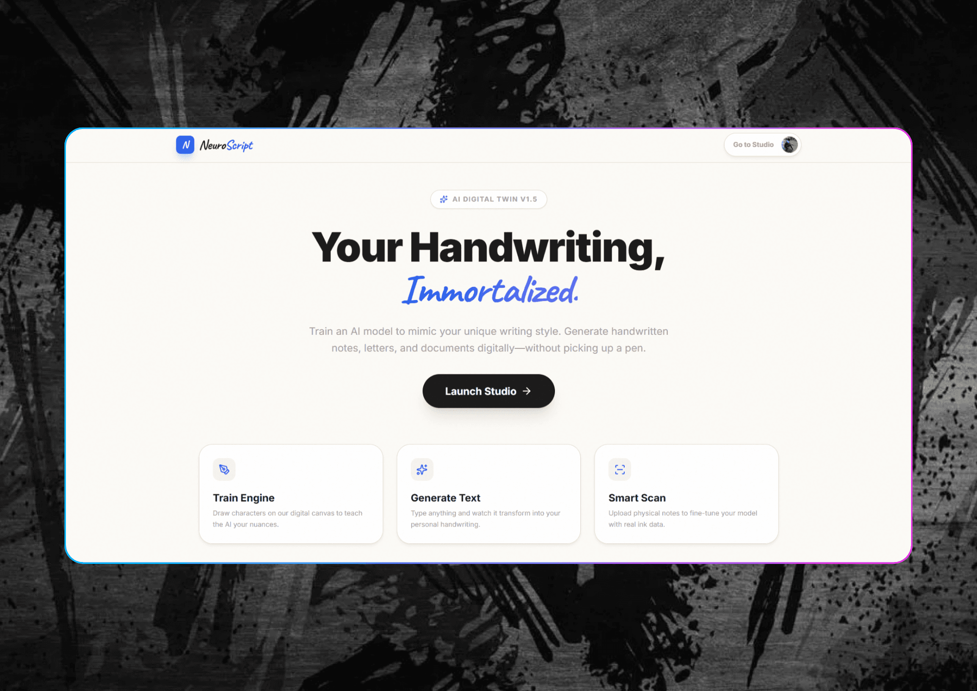 NeuroScript: Digital to Organic Handwriting